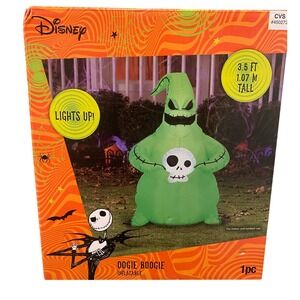 Gemmy Disney Tim Burton Oogie Boogie Inflatable 3.5 FT Lights Up Halloween Decor